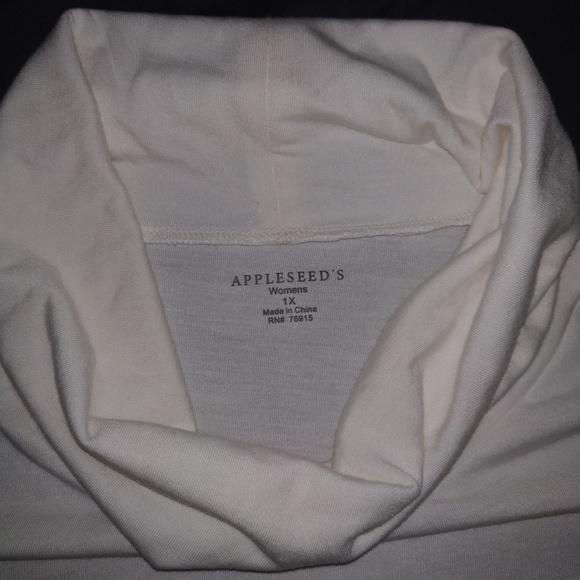 NWOT Appleseed's Ivory Cowlneck Shirt - Size 1X - Picture 2 of 5